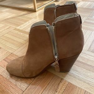 rag and bone suede brown booties /ankle boots size 6